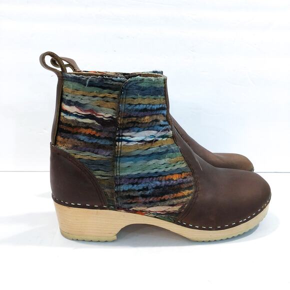 Scandic Edith Hippie Yarn Mid Heel Zipper Clog Boots - Picture 11 of 11